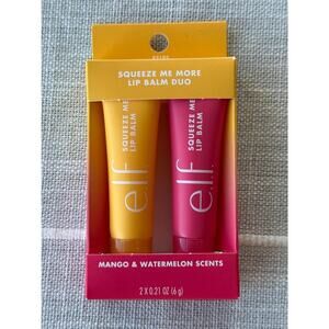 e.l.f. Lip Balm Duo Moisturizing Sheer Tint Mango Watermelon Vegan Cruelty-Free